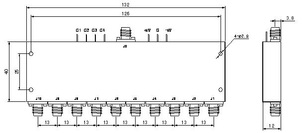 单刀十掷微波开关SP10T系列